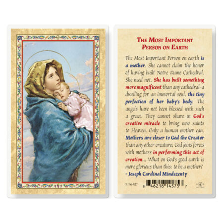 Most Important Person on Earth Gold-Stamped Laminated Holy Card - 25 Pack