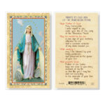 Our Lady of the Miraculous Medal Gold-Stamped Laminated Holy Card - 25 Pack