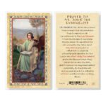 Prayer to St. John Evangelist Gold-Stamped Laminated Holy Card - 25 Pack