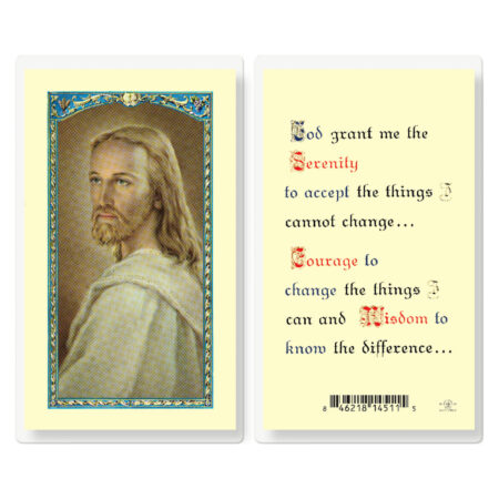 Serenity Prayer Head of Christ Holy Card - 25 Pack