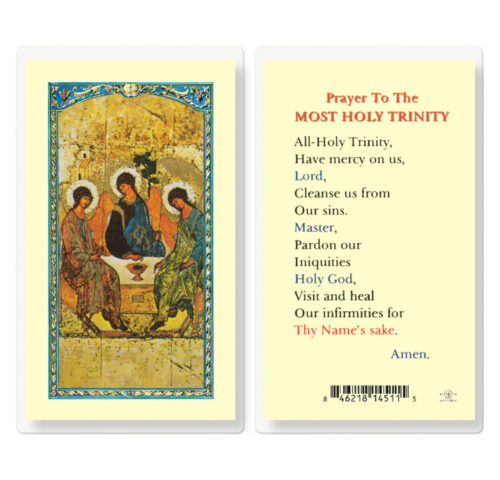 Holy Trinity Laminated Holy Card - 25 Pack
