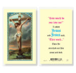 Crucifixion-I asked Jesus Laminated Holy Card - 25 Pack
