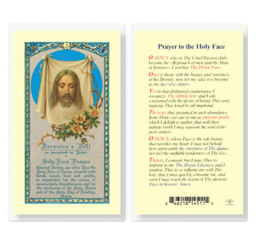 Prayer to the Holy Face Laminated Holy Card - 25 Pack