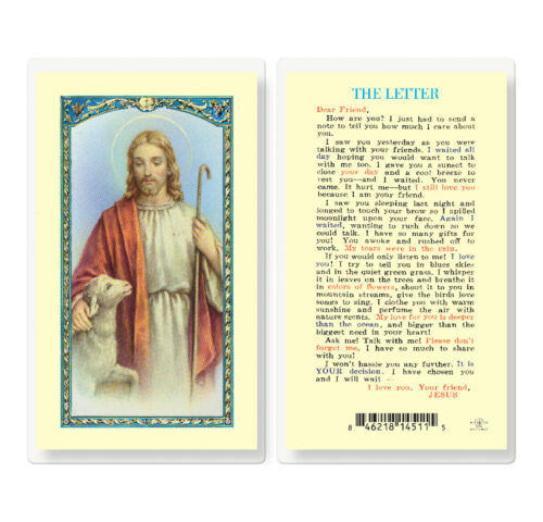 Letter From Jesus Laminated Holy Card - 25 Pack