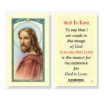 God is Love Laminated Holy Card - 25 Pack