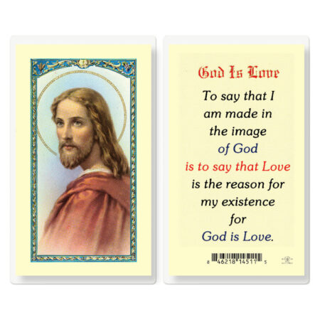 God is Love Laminated Holy Card - 25 Pack