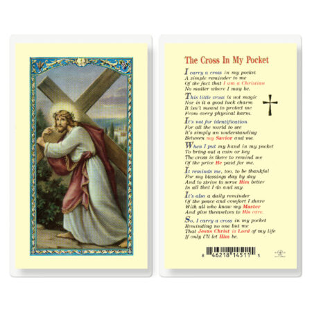 The Cross in my Pocket Laminated Holy Card - 25 Pack