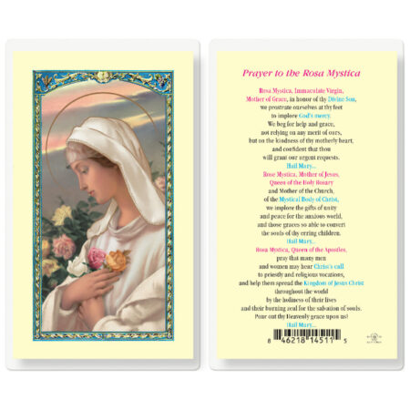 Rosa Mystica Laminated Holy Card - 25 Pack