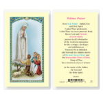 Our Lady of Fatima Laminated Holy Card - 25 Pack