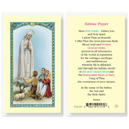 Our Lady of Fatima Laminated Holy Card - 25 Pack