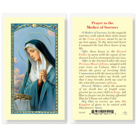 Mother of Sorrow Laminated Holy Card - 25 Pack