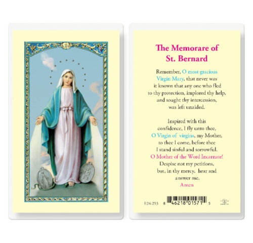 Memorare Laminated Holy Card - 25 Pack