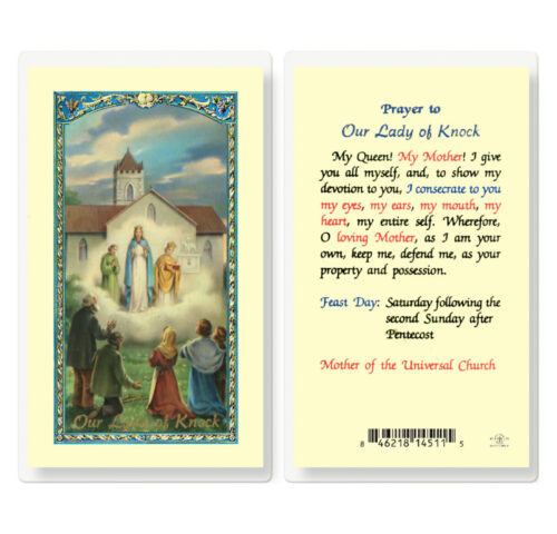 Our Lady of Knock Laminated Holy Card - 25 Pack