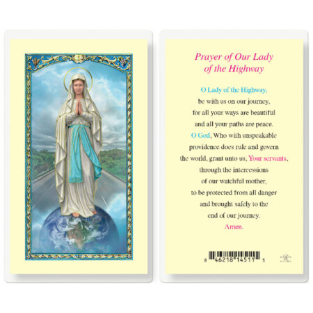 Our Lady of the Highway Laminated Holy Card - 25 Pack