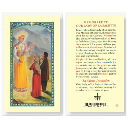 Our Lady of La Salette Laminated Holy Card - 25 Pack