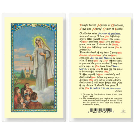 Our Lady of Medjugorje Laminated Holy Card - 25 Pack