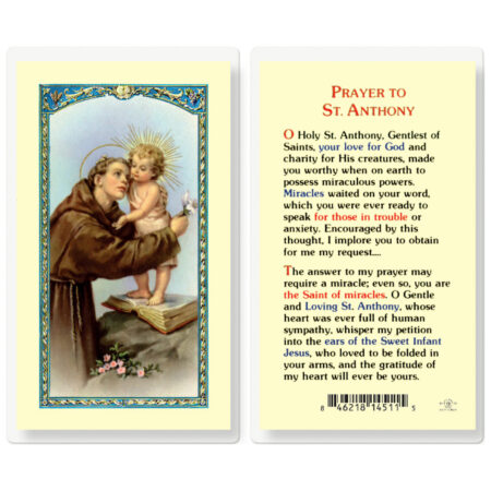 Saint Anthony Thomas in Trouble Laminated Holy Card - 25 Pack