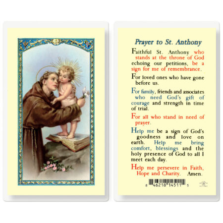 Saint Anthony Laminated Holy Card - 25 Pack