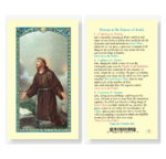 Saint Francis Novena Laminated Holy Card - 25 Pack