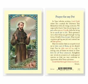 Saint Francis Prayer for My Pet Laminated Holy Card - 25 Pack - Buy ...