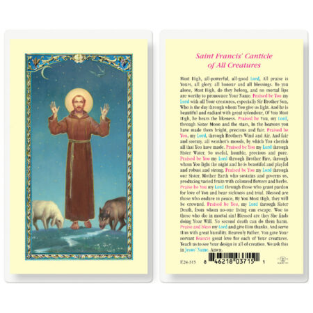 Saint Francis Canticle Laminated Holy Card - 25 Pack