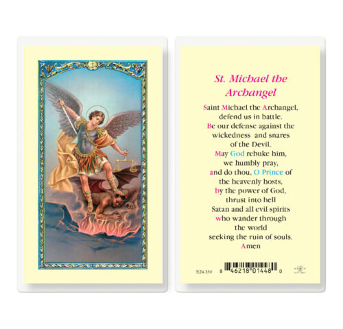 Saint Michael Laminated Holy Card - 25 Pack