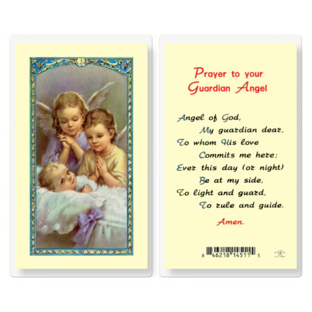 Guardian Angel-Angels of God Laminated Holy Card - 25 Pack