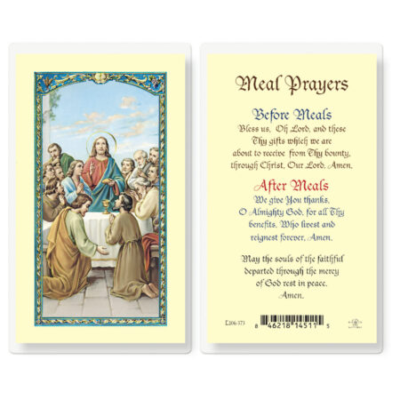 Meals Prayers Laminated Holy Card - 25 Pack