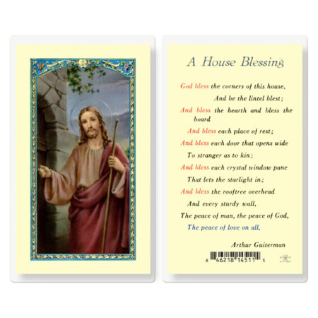 A House Blessing Laminated Holy Card - 25 Pack
