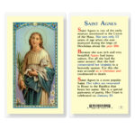 Saint Agnes Laminated Holy Card - 25 Pack