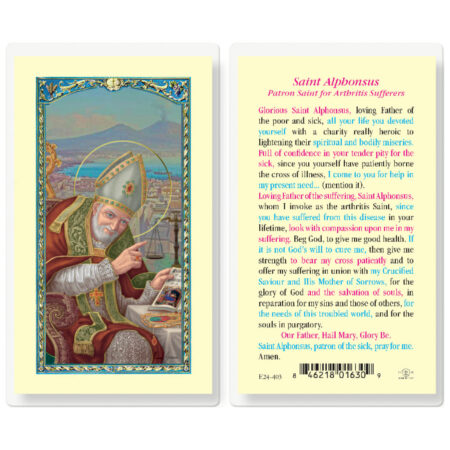 Saint Alphonsus Laminated Holy Card - 25 Pack