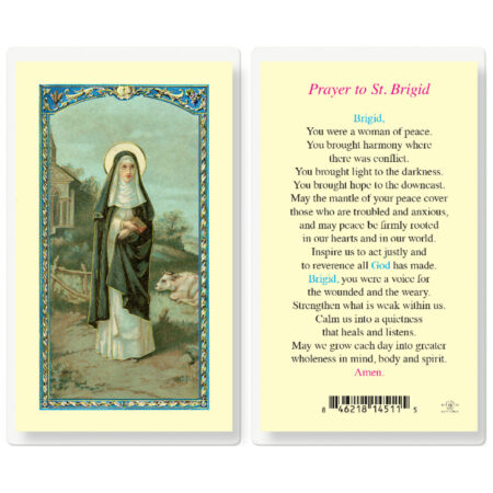 Saint Brigid Laminated Holy Card - 25 Pack