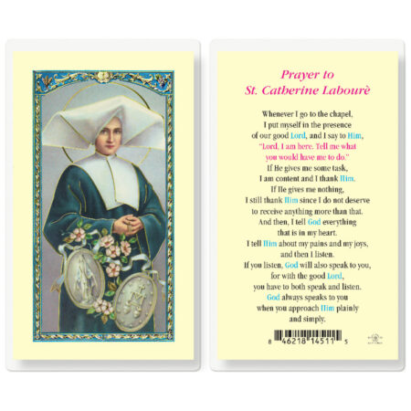 Saint Catherine Laboure Laminated Holy Card - 25 Pack