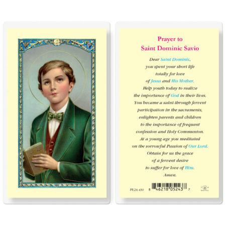 Prayer to Saint Dominic Savio Laminated Holy Card - 25 Pack