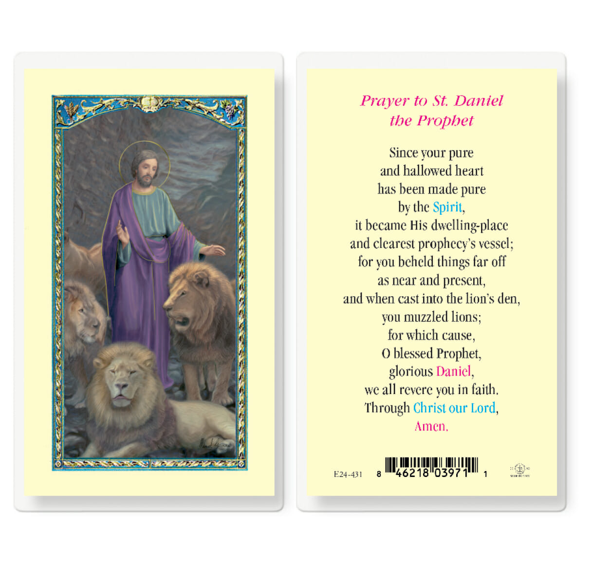 A Husband's Daily Prayer Laminated Holy Card - 25 Pack - Buy Religious