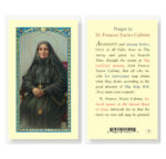 Saint Frances Cabrini Laminated Holy Card - 25 Pack