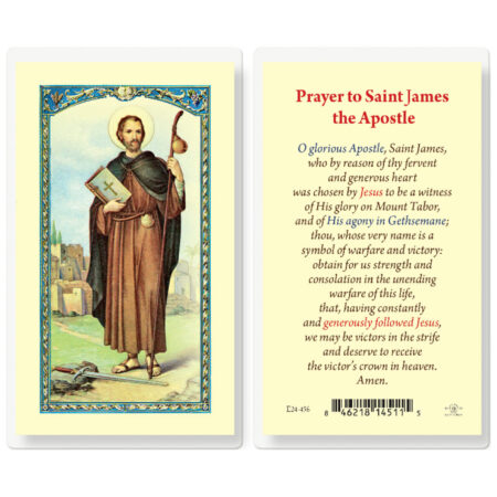 Saint James the Greater Laminated Holy Card - 25 Pack