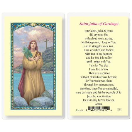 Saint Julia Laminated Holy Card - 25 Pack