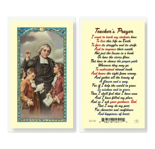 Teacher's Prayer Laminated Holy Card - 25 Pack