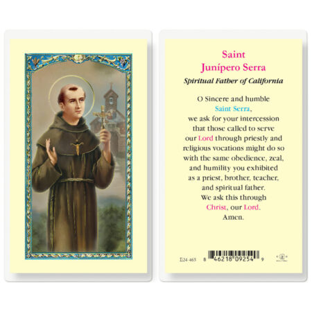 Saint Junipero Serra Laminated Holy Card - 25 Pack