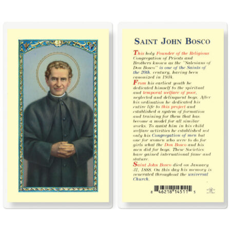 Saint John Bosco Laminated Holy Card - 25 Pack