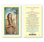 Saint Kateri Tekakwitha Laminated Holy Card - 25 Pack