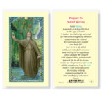 Saint Kevin Laminated Holy Card - 25 Pack