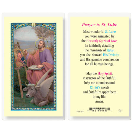 Saint Luke Laminated Holy Card - 25 Pack