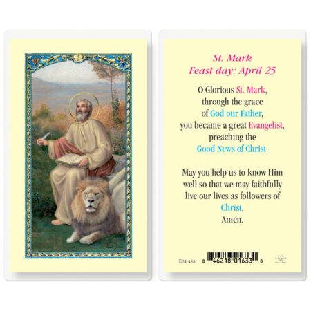 Saint Mark Laminated Holy Card - 25 Pack