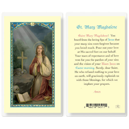Saint Mary Magdalene Laminated Holy Card - 25 Pack