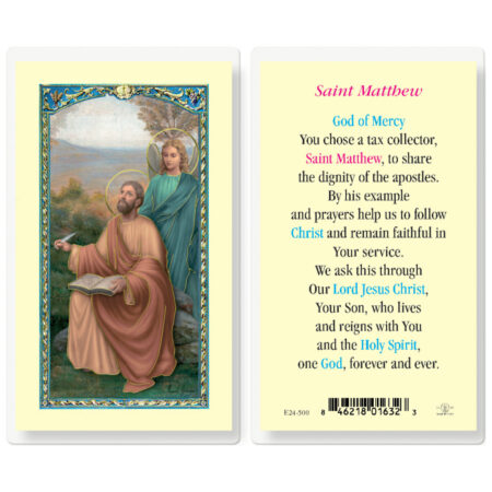 Saint Matthew Laminated Holy Card - 25 Pack