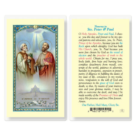 Saints Peter and Paul Laminated Holy Card - 25 Pack