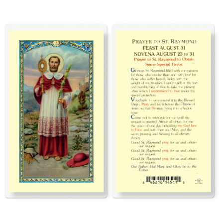 Saint Raymond Laminated Holy Card - 25 Pack
