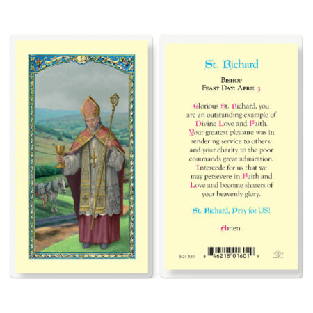 Saint Richard Laminated Holy Card - 25 Pack